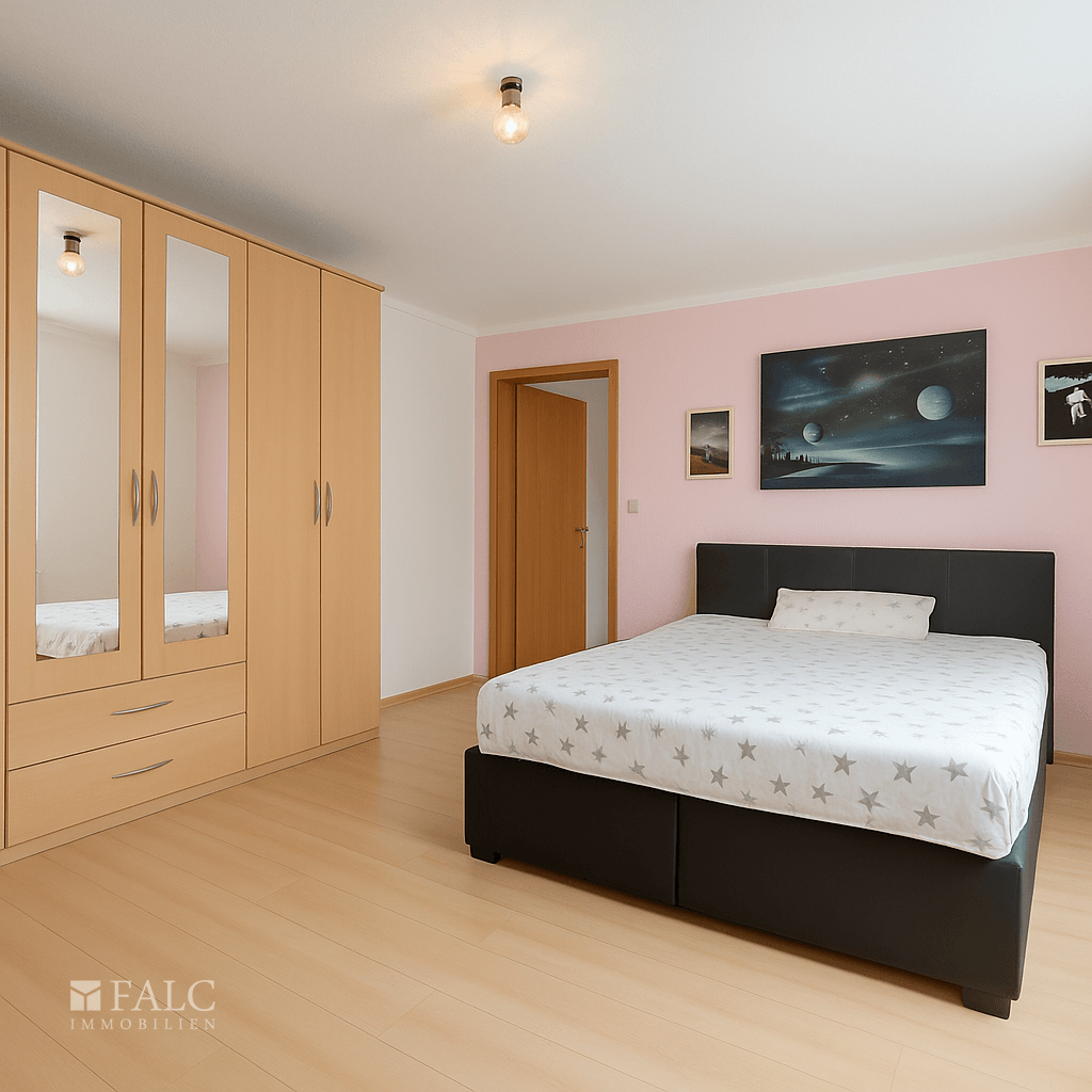 Schlafzimmer Wohnung rückseitig